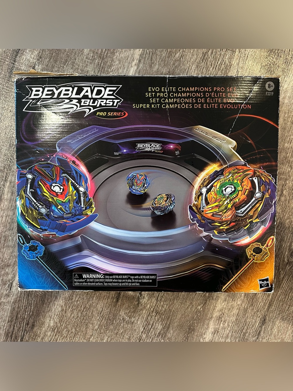 Beyblade Burst Pro Series EVO Elite Champions Pro Set Stadium Box